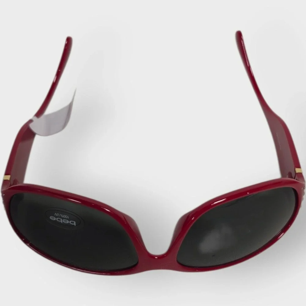 NEW BEBE Sunglasses BBOP1022CE 215 Red SUN‎ GLASSES UV PROTECTION LENES WRAP